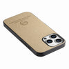 For iPhone 14 Twill Fabric Leather Skin Back Phone Case(Khaki)