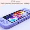 RG3000 Handheld Game Console Support Double Handle Mini Game Console(Purple)