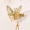 Moving Butterfly Wings Tassel Hair Clip Side Bangs Clip(Silver)