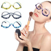Makeup Magnifying Glass Presbyopic Glasses Flip Swivel Reading Glasses, Degree: +250(Tea Color)