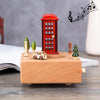 Telephone Booth Shape Home Decor Originality  Wooden Musical  Boxes
