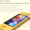 RG3000 Handheld Game Console Support Double Handle Mini Game Console(Yellow)