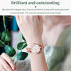 OLEVS 9958 Women Adjustable Drawstring Bracelet Quartz Watch(Green + Rose Gold)