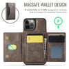 For iPhone 12 Pro Max DG.MING MAGKING-K2 Series MagSafe RFID Card Bag Detachable Phone Case(Coffee)
