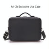 Portable Single Shoulder Storage Travel Carrying Cover Case Box with Baffle Separator for DJI Air 2S(Black + Red Liner)