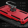 For iPhone SE 2022 / SE 2020 Shockproof TPU + PC Protective Case with 360 Degree Rotating Holder(Red)