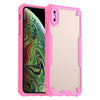 For iPhone XS Max Armor Glaze PC Hybrid TPU Phone Case(Pink)