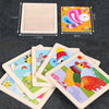 3 PCS Kids Wooden Cartoon Puzzle Jigsaw Toy Early Educational Toys(Cattle)
