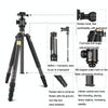 QingZhuangShiDai Q222C SLR Camera Carbon Fiber Portable Travel Tripod(Black)