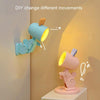 Mini Table Lamp Desktop DIY Ornaments Folding Night Light(Rabbit Blue)