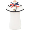 Dog Bandana Bib with Bow Tie, White, M (20-25cm Neck)