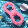 Dog Teething Chew Toy, Figure of Eight, TPR Rubber, Rose Red