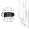 For Tesla Model 3 4pcs White Car Side Window Privacy Sun Protection Curtain