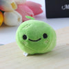 5pcs Cute Fruit And Vegetable Plush Bag Pendant Key Chain, Size: 10cm(Green Apple)