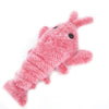 35cm Electric Jumping Shrimp USB Charging Simulation Lobster Funny Cat Plush Toy(Random Color)