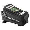 WEST BIKING 2.5L Bicycle Front Beam Mobile Phone Touch Screen Hard Shell Bag(Black)
