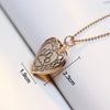 DIY Heart-shaped Photo Frame Memory Locket Pendant Necklace Jewelry(silver)