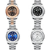 BINBOND B930 Metal Gear Luminous Quartz Watch 30M Waterproof Sports Watch, Color: Rose Gold-Rose Gold
