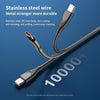 ADC-009 USB to 8 Pin Zinc Alloy Hose Fast Charging Data Cable, Cable Length: 1m (Silver)