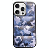 For iPhone 11 Pro Camouflage Eiderdown Airbag Phone Case(Blue-A)