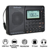 K-603 Portable FM / AM / SW Full Band Stereo Radio, Support BT & TF Card (Black)