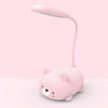 Cartoon Cat Design LED Eye Protection Reading Lamp USB Rechargeable Desk Lamp(Pink)