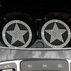 Five-pointed Star Diamond-encrusted Car Non-slip Decorative Water Coaster(White)