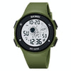 SKMEI 2068 Multifunctional Men 50M Waterproof Noctilucent Sports Digital Wrist Watch(Army Green)