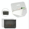 Portable Air Permeable Felt Sleeve Bag for MacBook Laptop, with Power Storage Bag, Size:15 inch(Grey)