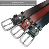 Dandali L8023 Men Casual Antique Pin Buckle Leather Belt Waistband, Length: 110-125cm (Black)