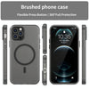 For iPhone 12 Pro MagSafe Frosted Translucent TPU + PC Full Coverage Phone Case(Black)