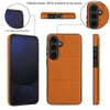 For Samsung Galaxy S25 5G Tri-fold Holder Leather Phone Case with Card Slot(Brown)