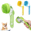 Silicone Pet Bath Brush with Shampoo Dispenser - Yellow