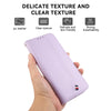 For Samsung Galaxy A35 5G ABEEL Delicate Texture Splicing RFID Leather Phone Case(Purple)