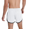 L Three Pants Men Gym Shorts Quick Dry Swimming Trunks(White)