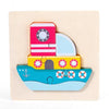 3 PCS Early Childhood Education Wooden Three-Dimensional Jigsaw Puzzle Toy(S-Ship)