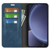 For Samsung Galaxy S25+ 5G Retro-skin Magnetic Suction Leather Phone Case(Dark Blue)