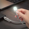 hoco UA38C USB and USB-C / Type-C to LED Light Adapter Cable with Night Light Shade, Length:30cm(Gold)