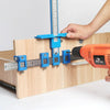 Woodworking Aid Tool Handle Punch Locator Cabinet Door Hole Opener Blue HD Set
