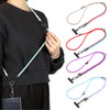 8mm 3 in 1 Anti-lost Strap Phone Crossbody Splicing Lanyard(Black)