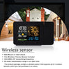 Household Color Screen Temperature And Humidity Meter Weather Forecast Projection Clock, Model: US Plug