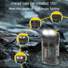 V20 Portable Keychain Light Rechargeable Bright Mini Flashlight(Black Red Light)