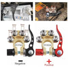 1 Pair Car Battery Terminals Quick Disconnect Cables Connectors, with L Wrench + Insulation Pad