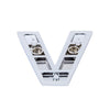 Car Vehicle Badge Emblem 3D English Letter V Self-adhesive Sticker Decal, Size: 4.5*4.5*0.5cm