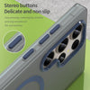 For Samsung Galaxy S23 Ultra 5G MagSafe Frosted Translucent TPU + PC Full Coverage Phone Case(Dark Blue)