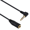 20cm 3.5mm Jack Audio Male to Female Headset Microphone Extension Cable(Black)