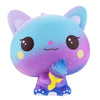 3 PCS Ice Cream Cat Cute Soft Squeeze Scented Toy Gift for Kid Size:11*7*8cm(Purple starry sky)