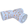 Foldable Cat Tunnel, Suede, 3-Way, Rabbit Play Tunnel, 80x50x25cm