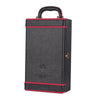 Rhinestone Double Bottle Wine Box Leather Wine Packaging Gift Box With Wine Tools, Style: Orange Edge