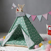 Canvas Pet Tent Bed Green Medium 50x50x60cm Dog Cat